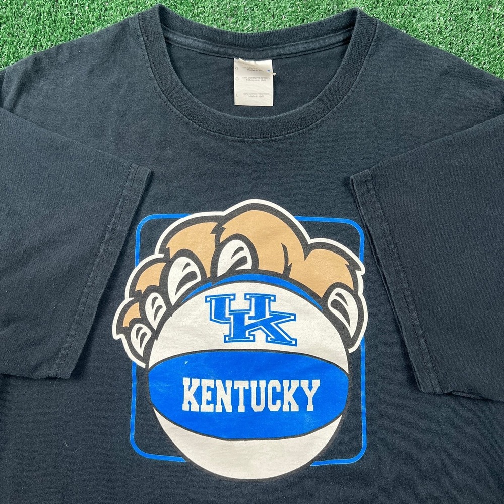 VTG Kentucky Wildcats UK University Basketball Claw T-Shirt Men's Large Black
